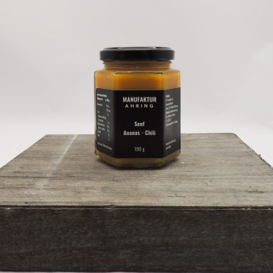 Ananas-Chili-Senf Ananas-Chili-Senf der Manufaktur Ahring im neuen Etikettendesign